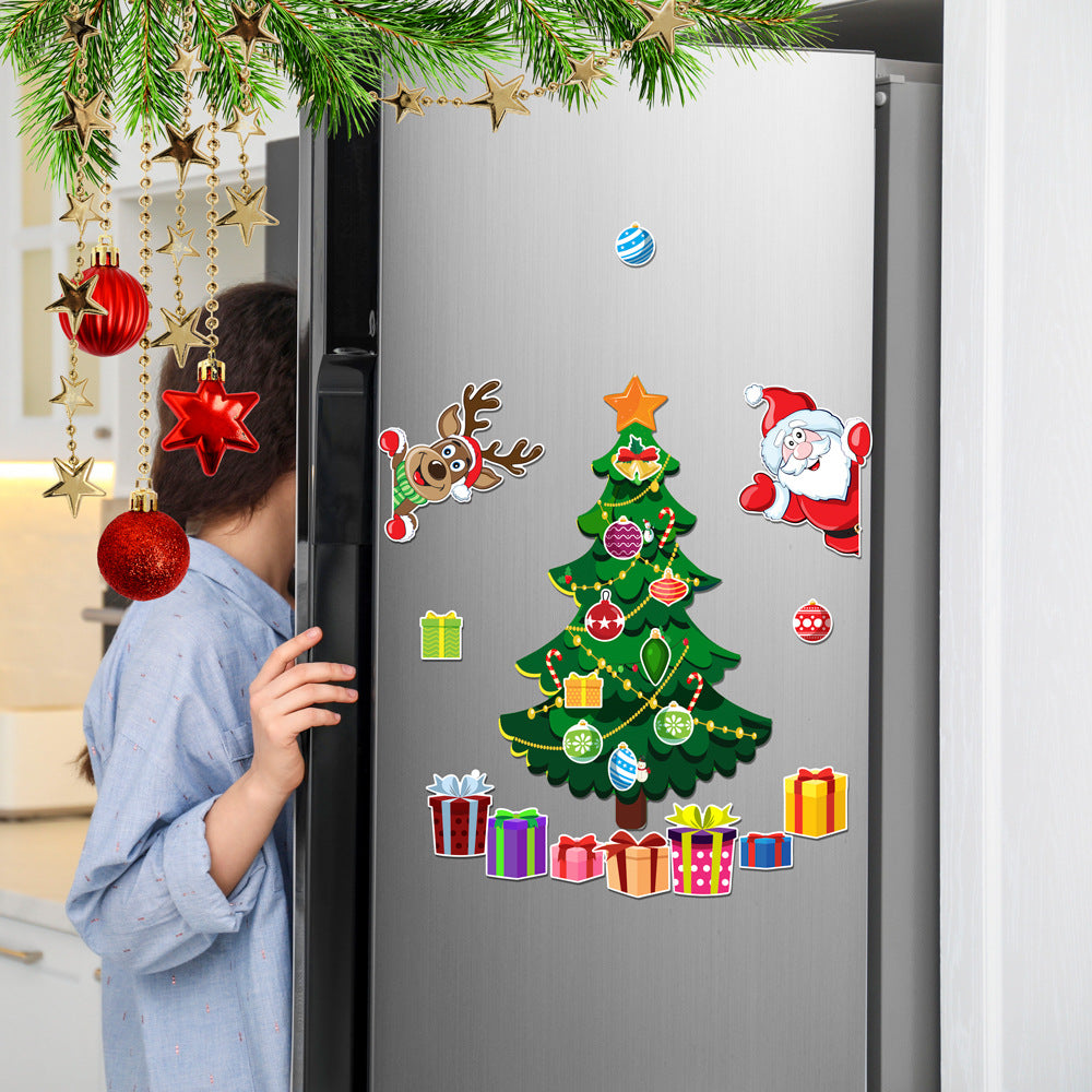 Cartoon Christmas fridge magnets molded in synthetic resin, medium size