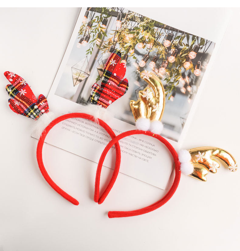 Gold antler style option from this five style Christmas headband range