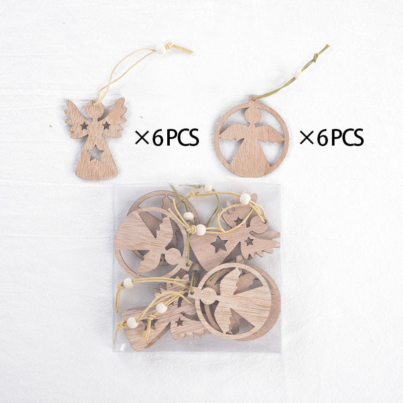 Slim wooden Christmas pendant from a 4.7 by 4.7 inch pack