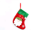 Cloth Christmas stocking sock in the small size, 4.7 by 3.1 by 6.3 inches