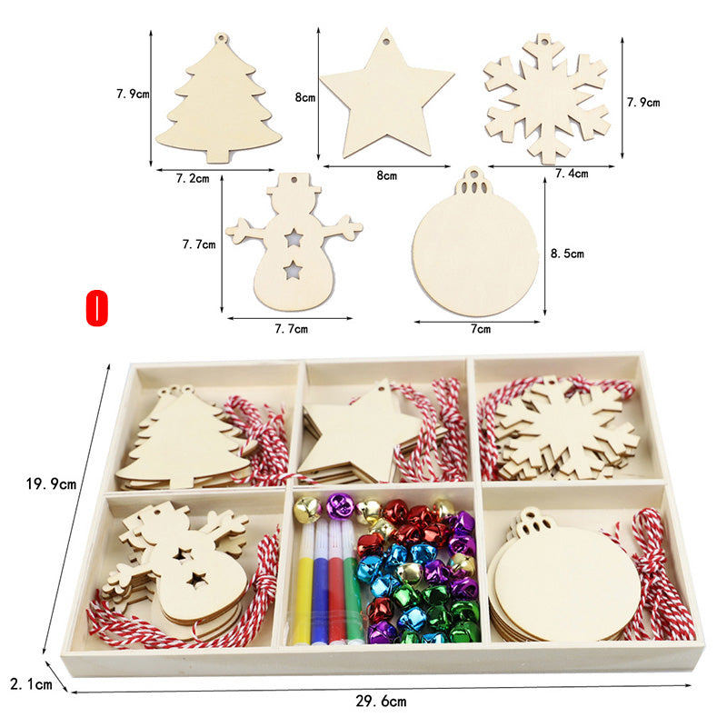 Blank wooden Christmas ornament supplied individually bagged