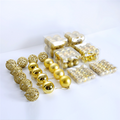 Gold matte Christmas ball ornaments molded in plastic