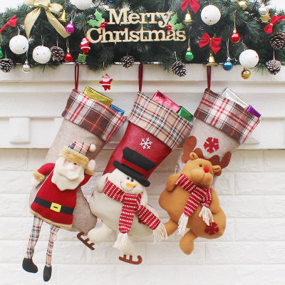 Santa design Christmas stocking standing 19.9 inches tall