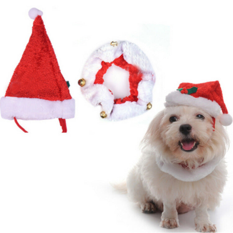 Triangle scarf style Christmas pet bandana, offered in three neck sizes