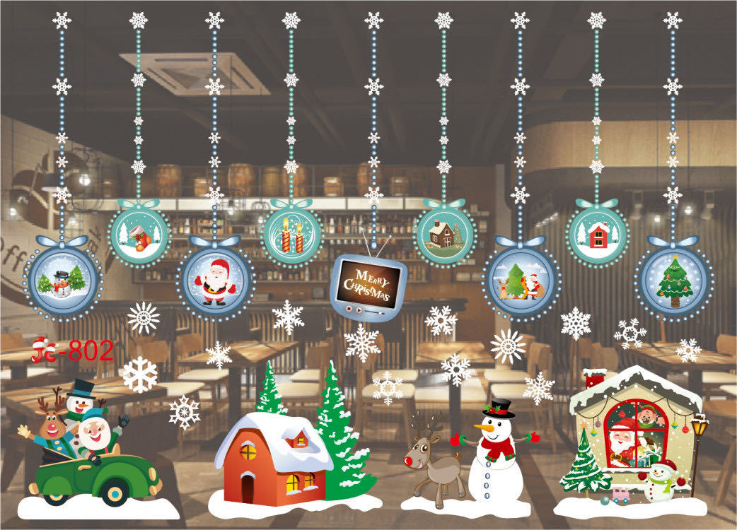 Machine cut PVC Christmas window cling that lifts cleanly off its backing