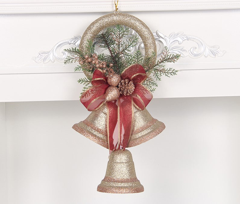 Hanging paper bell light enough for a tack or a branch tip