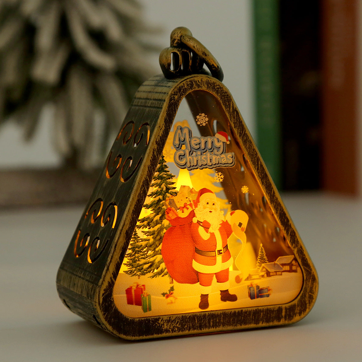 Christmas night light made from plastic and glass, 2.6 ounces in weight
