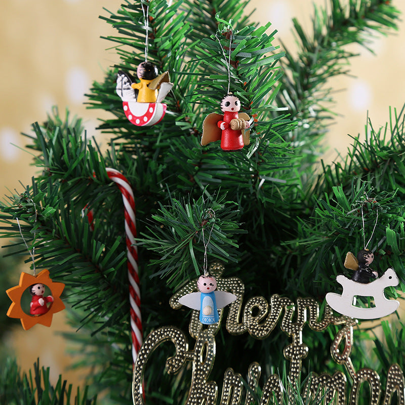 Hand finished wood Christmas ornament with natural grain variation