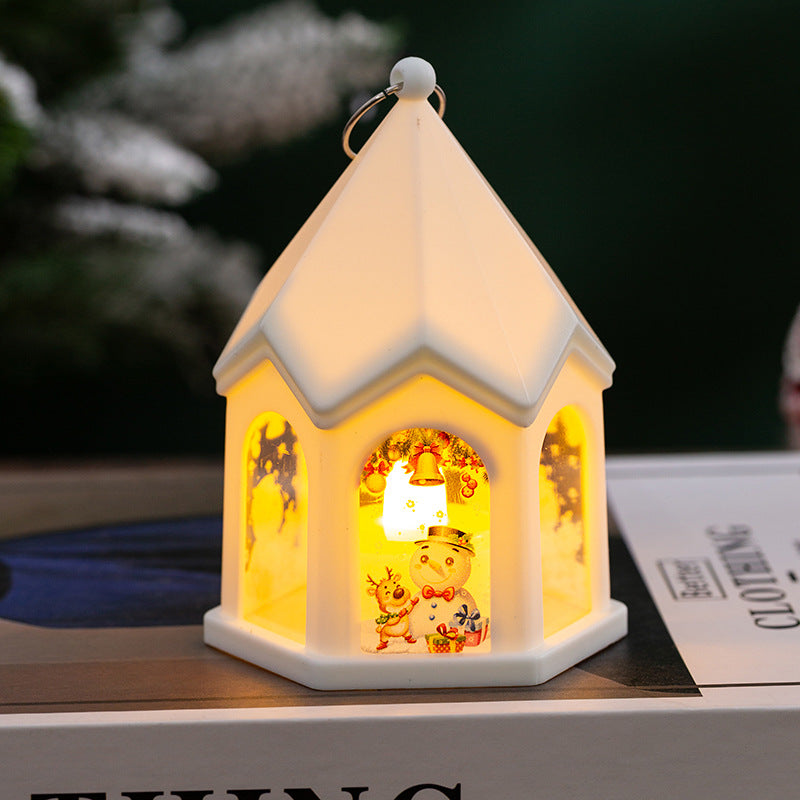 Battery compartment on the underside of the Christmas night light