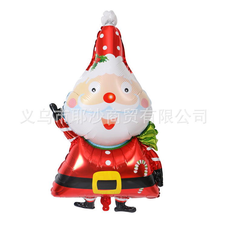 Christmas stocking foil balloon measuring 24.4 by 18.1 inches