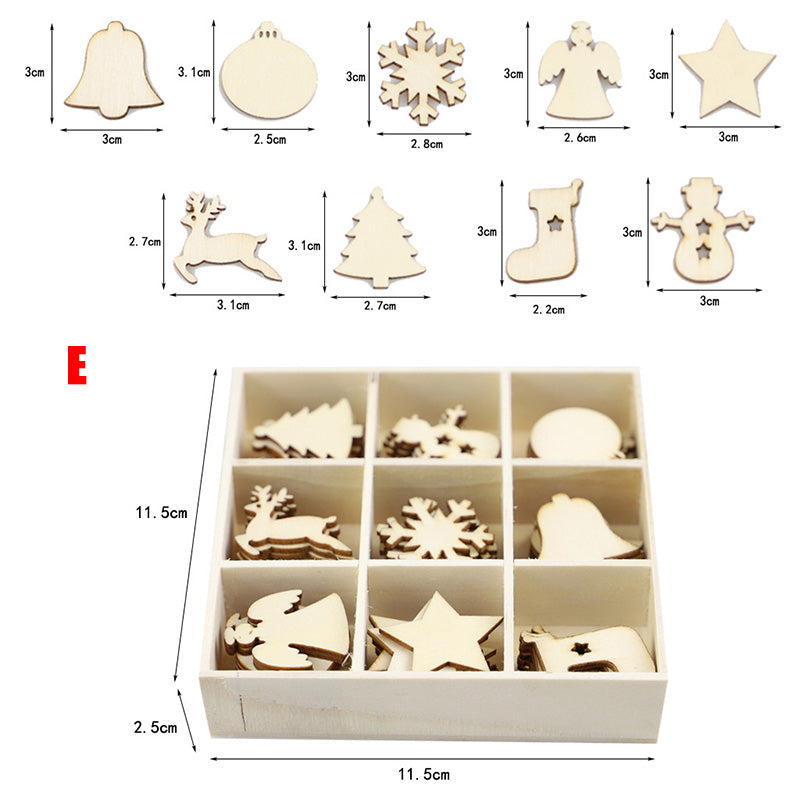 Unfinished wood Christmas ornament usable as a gift tag