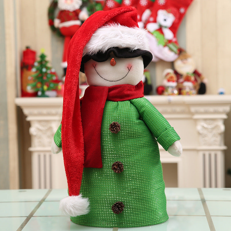 Trimmed brim at the opening of the extra long Christmas hat