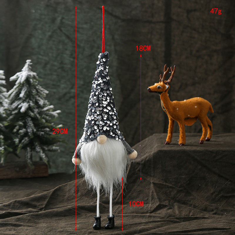 Sequinned cloth body with a pointed hat and 3.9 inch legs