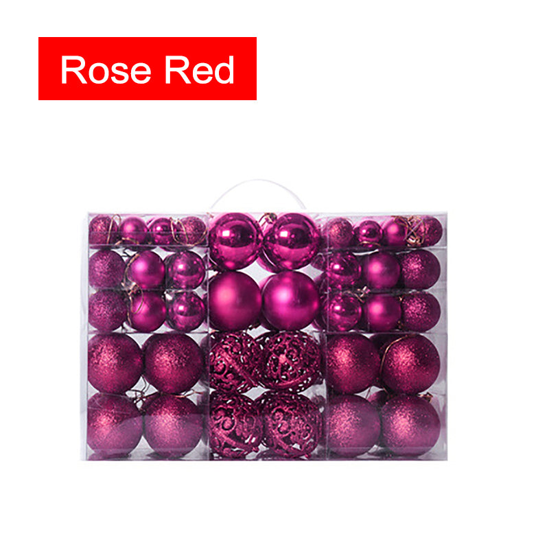 Full pack of one hundred matte Christmas ball ornaments