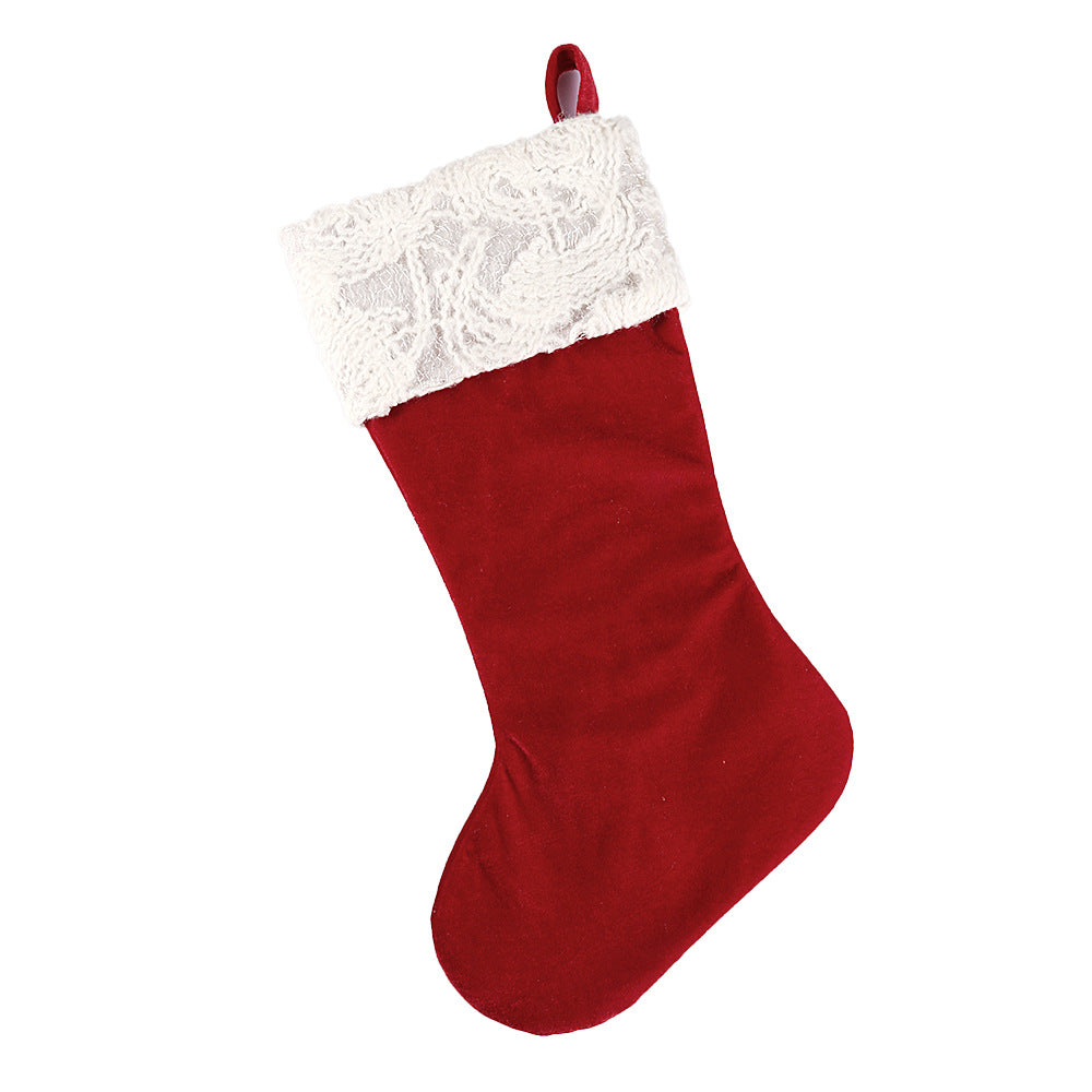 Non-woven backing behind the velvet that holds the stocking outline