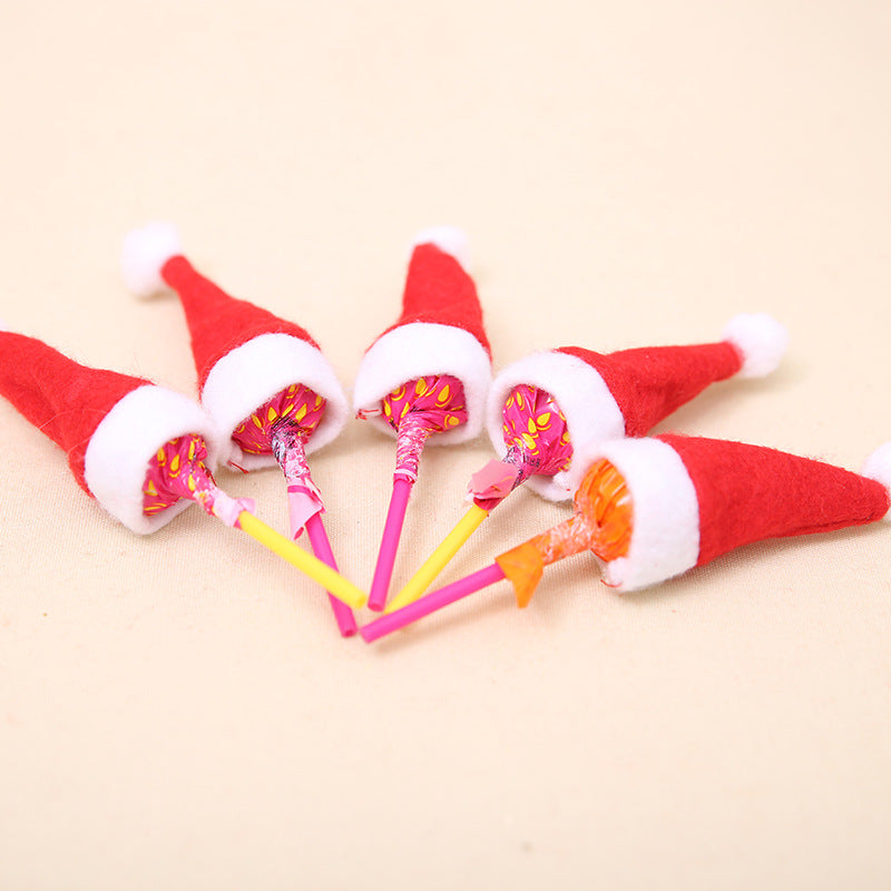 Non-woven fabric mini Christmas hat sold as a single piece