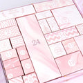 Advent calendar box with numbered compartments supplied empty to fill