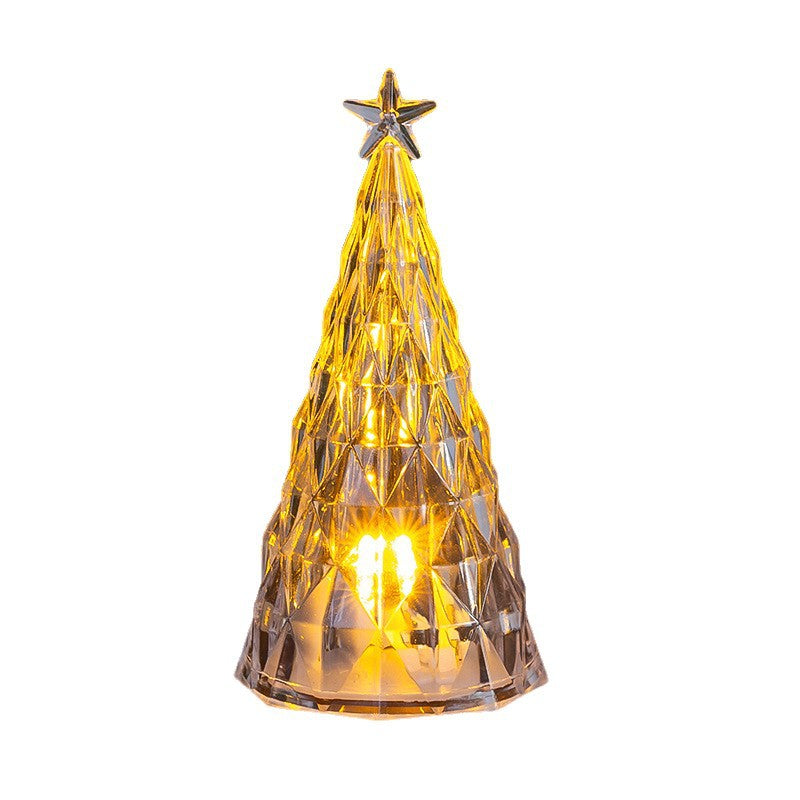 Gold rhombus Christmas tree light with a 2.4 by 2.4 inch footprint