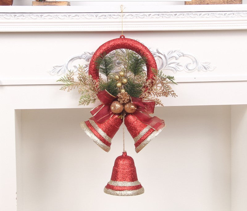 Pearlescent paper Christmas bell with a soft sheen finish