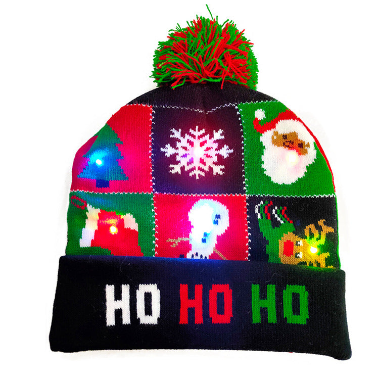 Numbered style 4 knitted Christmas hat from the LED beanie range