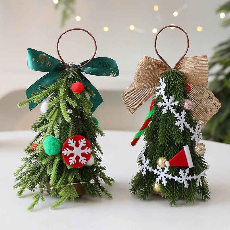 Red and green foam Santa figure Christmas ornament in molded foam