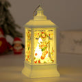 Christmas lantern at 2.4 inches square and 5.5 inches tall