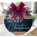 Christmas door sign cut from wooden density board rather than card