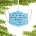 Couple design wooden Christmas ornament, 3.9 by 2.8 inches