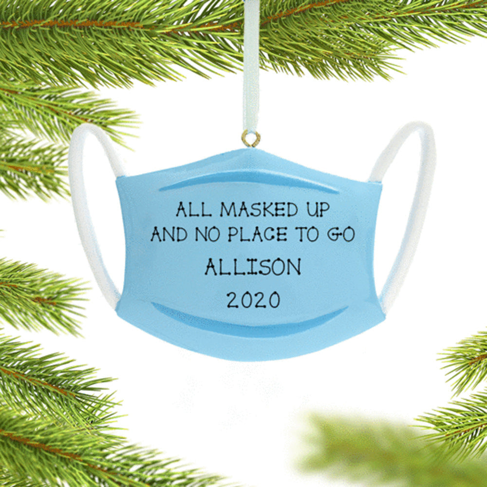 Couple design wooden Christmas ornament, 3.9 by 2.8 inches