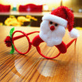 Snowman hat Christmas party glasses measuring 5.7 by 2 inches
