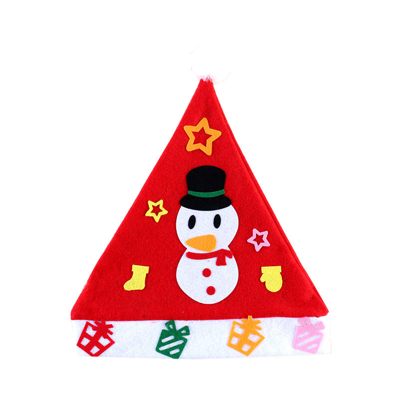 Reindeer design DIY Christmas hat built from non woven parts