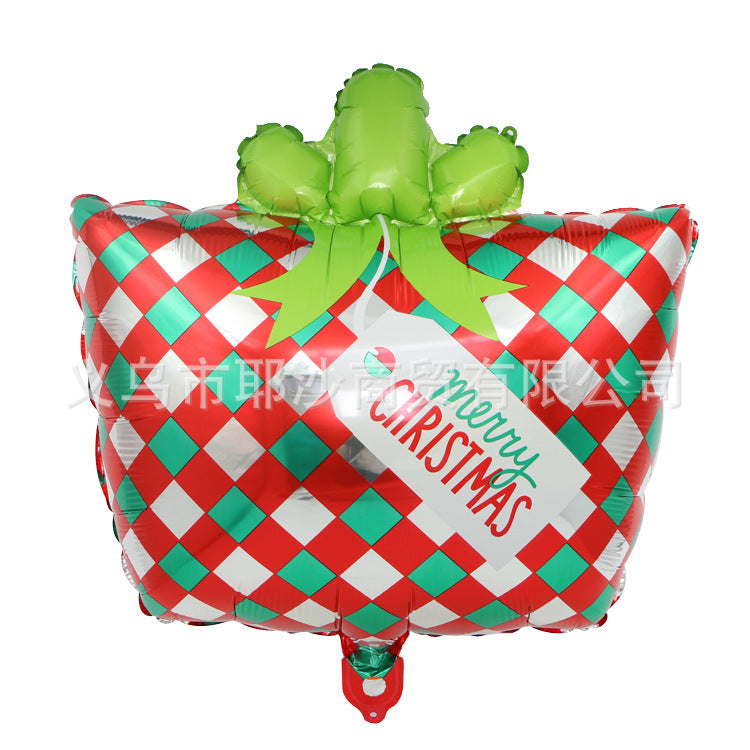 Sitting Santa foil balloon measuring 26.8 by 24 inches