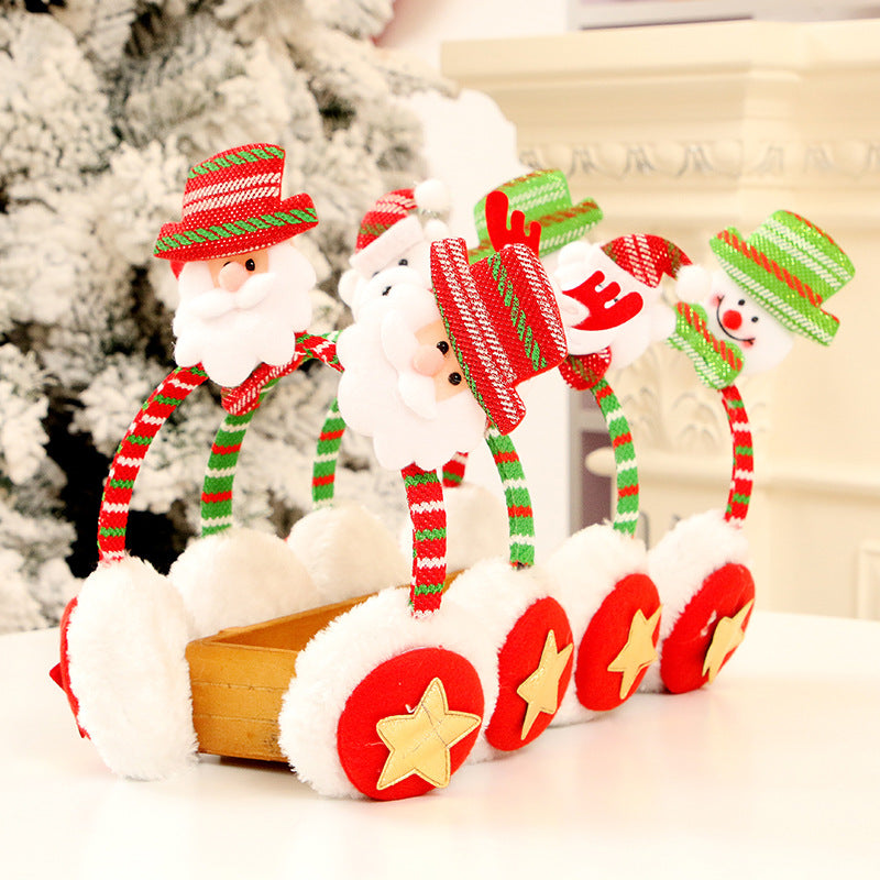 Bear style Christmas earmuff headband from the four character range