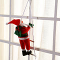 Two figure Santa ladder Christmas decoration with both climbers molded