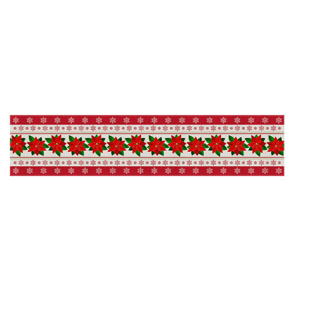 Third printed Christmas table runner design from the same range