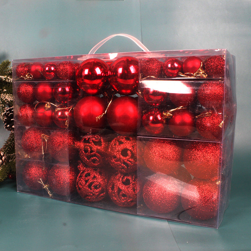 All gold Christmas ball ornaments in the mixed size assortment