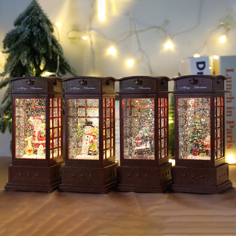 Booth and figure arrive together as a single molded ornament