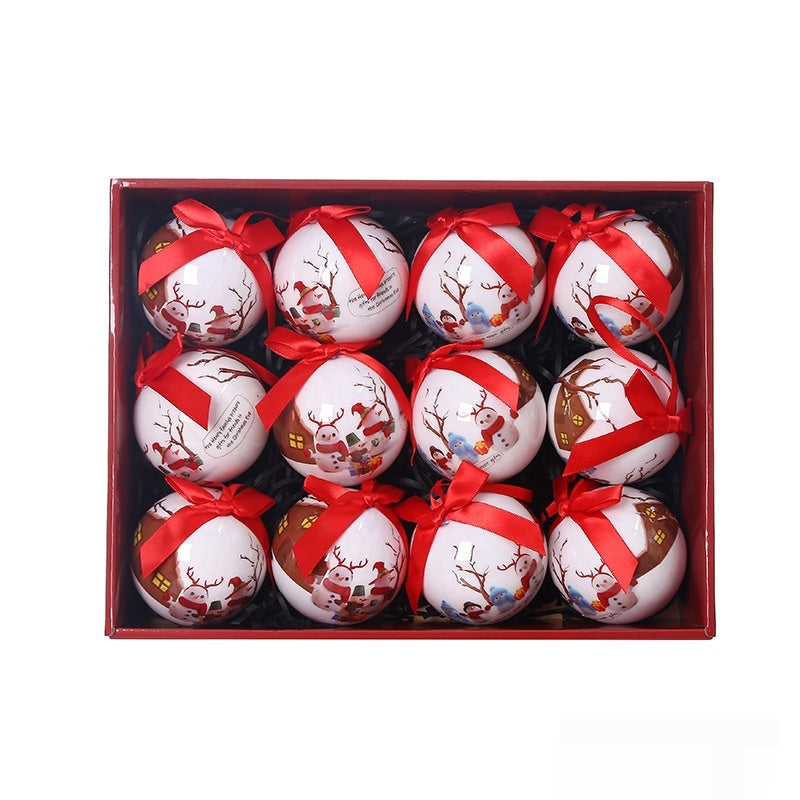 Lightweight foam Christmas ball ornament for hanging on thin tree branches