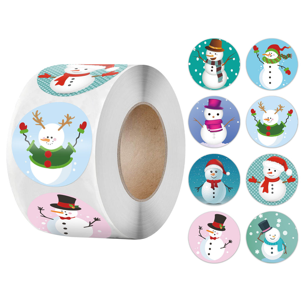 Printed Christmas sealing label measuring 1 inch across