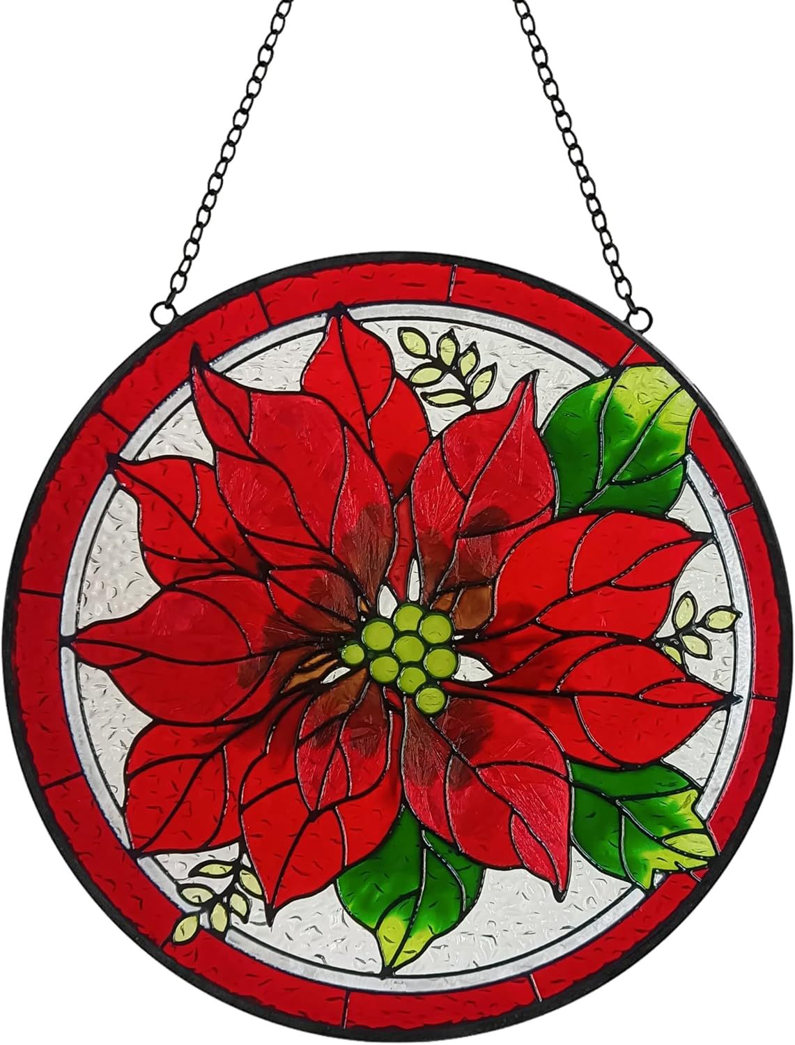 Snowman family design on a printed acrylic Christmas pendant