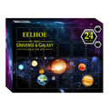 Space themed advent calendar set molded in plastic