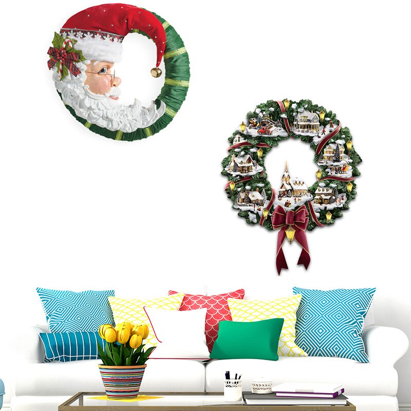 Christmas scenery mural decal printed as a single flat PVC sheet