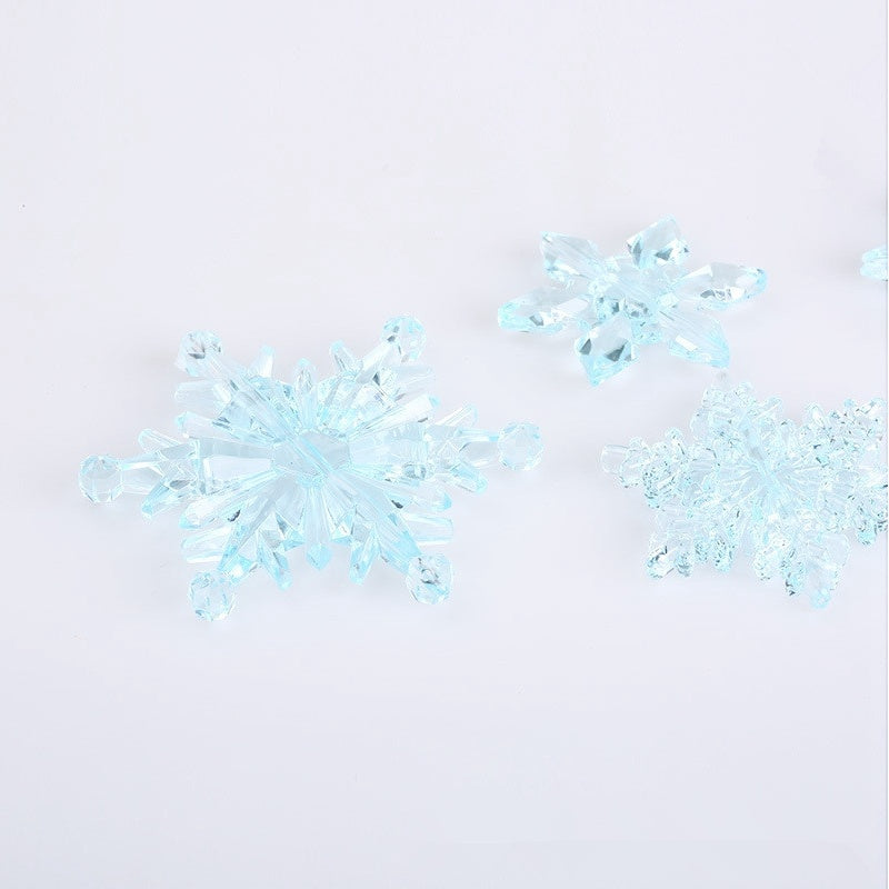 Champagne acrylic snowflake Christmas ornament from the four color range