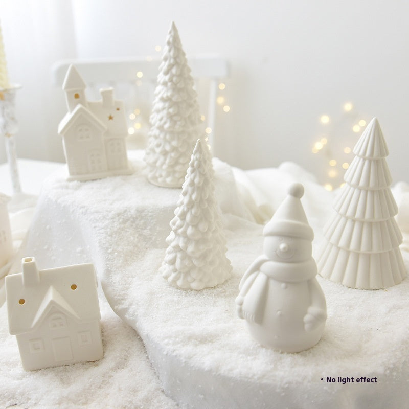 Snowman luminous Christmas tabletop figure, roughly 3.5 ounces