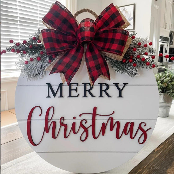 Second design from the three design wooden Christmas plaque range