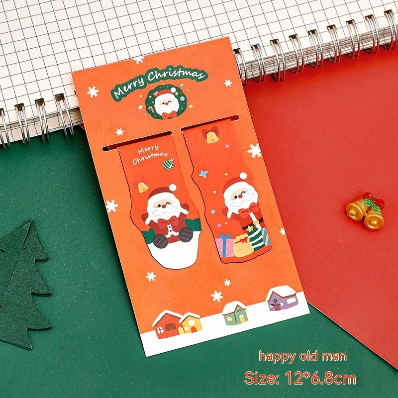 Magnetic Christmas bookmark in gingerbread, snowman, bunny and Santa designs