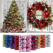 Red 1.2 inch plastic Christmas balls sold one color per pack