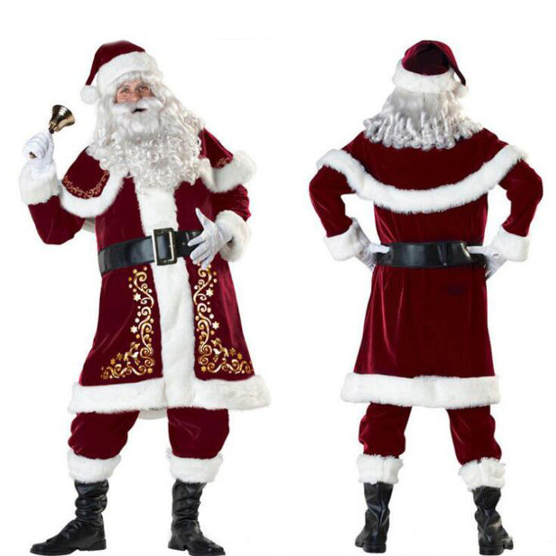 Women's full-length corduroy Santa dress, sizes M to 5XL
