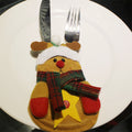 Reindeer fabric silverware holder made from wool, brushed and non woven fabric
