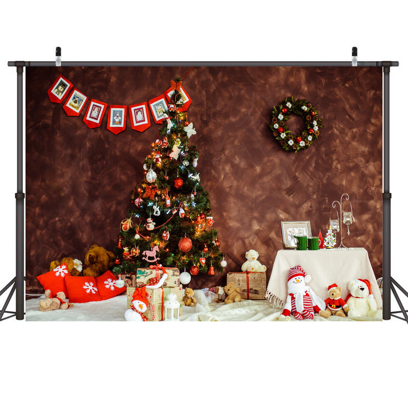 Christmas party photo backdrop in printed cloth, eleven styles available